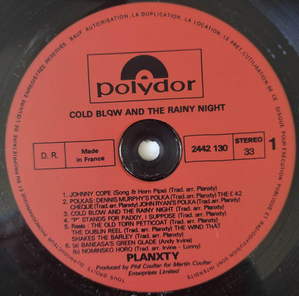 Planxty : Cold Blow And The Rainy Night (LP, Album)