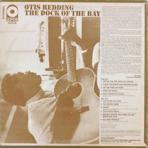 Otis Redding : The Dock Of The Bay (LP, Album, RE, Ter)