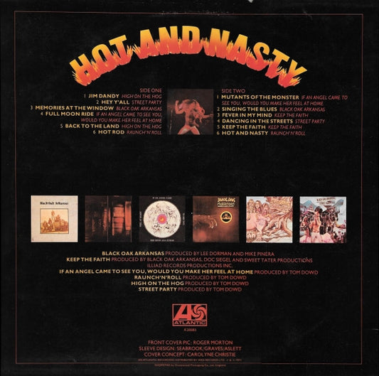 Black Oak Arkansas : Hot And Nasty (The Best Of Black Oak Arkansas) (LP, Comp)