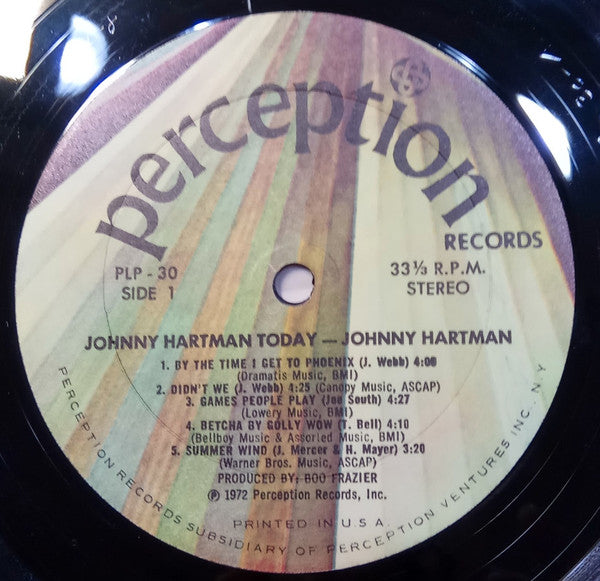 Johnny Hartman : Today (LP, Album)