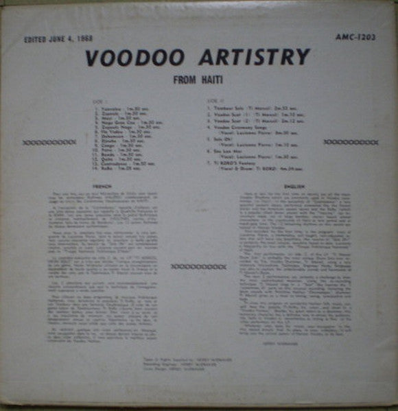 Various : Voodoo Artistry From Haiti (LP, Album)