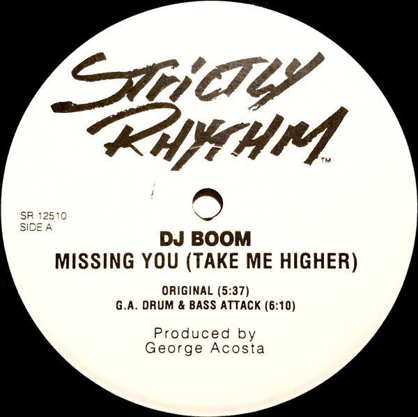 DJ Boom : Missing You (Take Me Higher) (12", Promo)