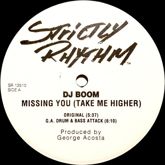 DJ Boom : Missing You (Take Me Higher) (12", Promo)