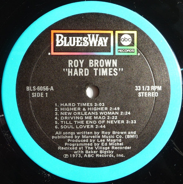Roy Brown : Hard Times (LP, Album)