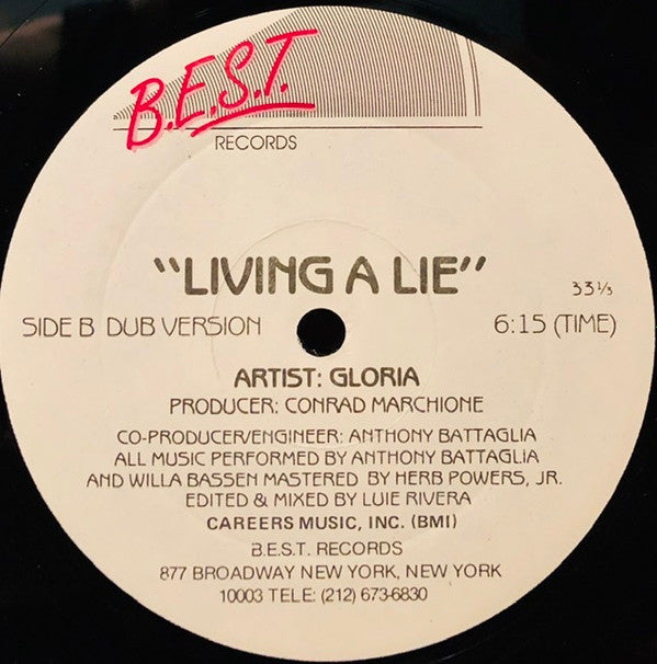 Gloria (14) : Living A Lie (12")