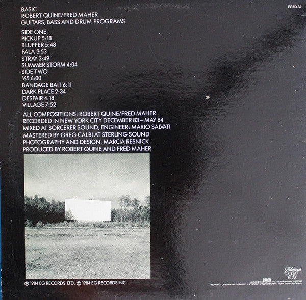 Robert Quine / Fred Maher : Basic (LP, Album)