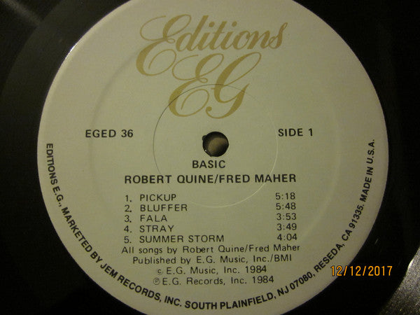 Robert Quine / Fred Maher : Basic (LP, Album)