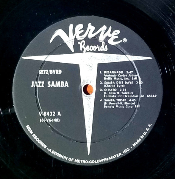 Stan Getz / Charlie Byrd : Jazz Samba (LP, Album, Mono, H.V)