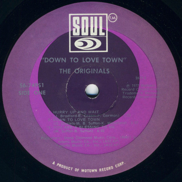 The Originals : Down To Love Town (LP, Album)