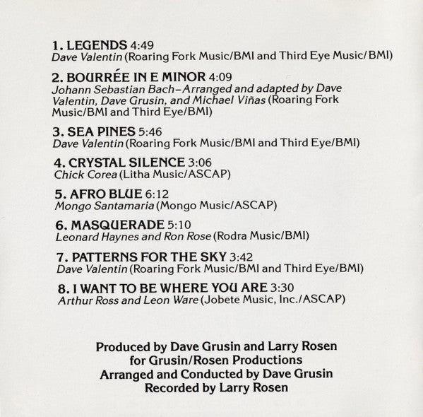 Dave Valentin : Legends (CD, Album, RE, RM)