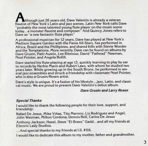 Dave Valentin : Legends (CD, Album, RE, RM)