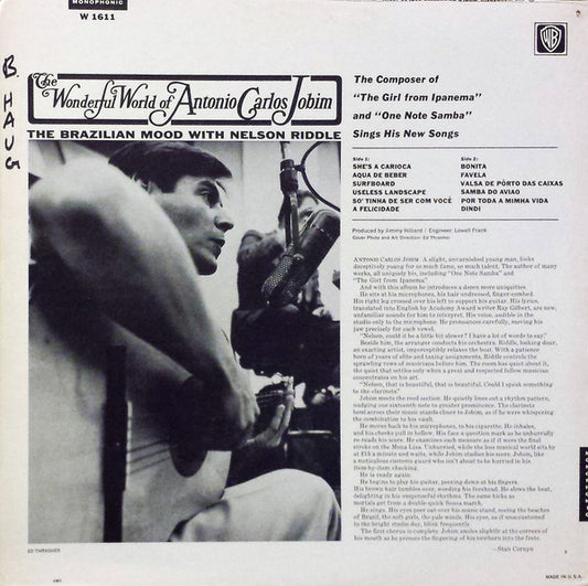 Antonio Carlos Jobim - The Wonderful World Of Antonio Carlos Jobim vinyl record, LP (Very Good (VG)) | Lulo Records