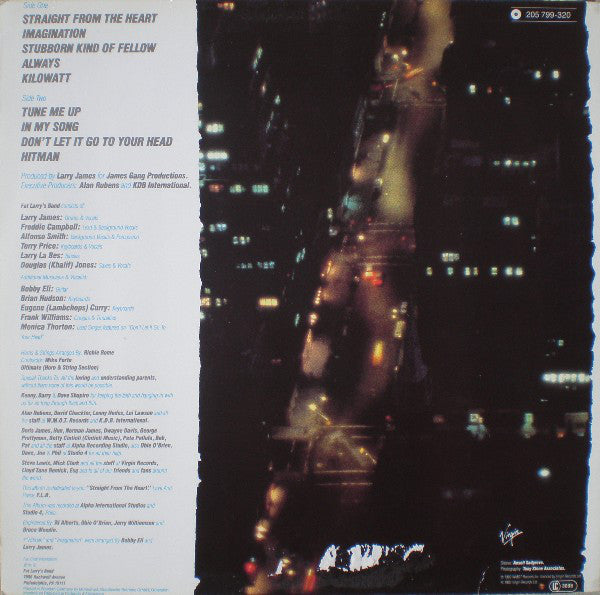 Fat Larry's Band : Straight From The Heart (LP, Album)