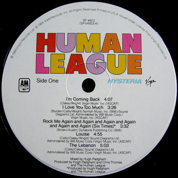 The Human League : Hysteria (LP, Album, Gat)