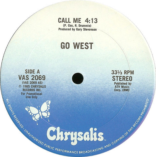 Go West : Call Me (12", Promo)