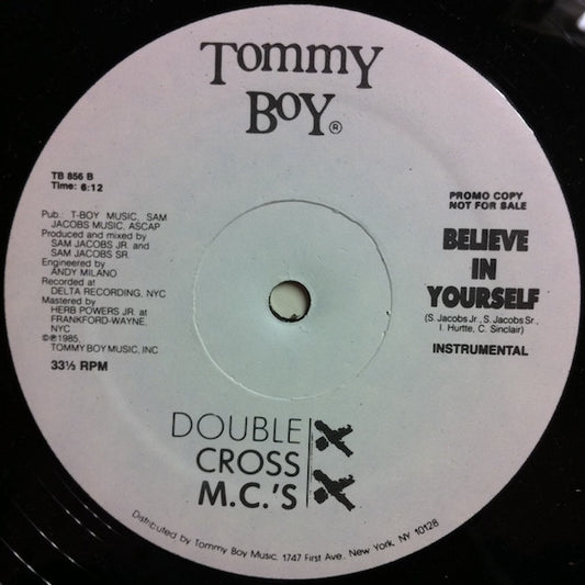 Double Cross MC's - Believe In Yourself vinyl record, 12" (Near Mint (NM or M-)) | Lulo Records