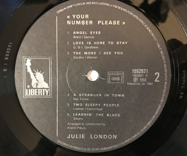 Julie London : Your Number, Please... (LP, Album, RE)