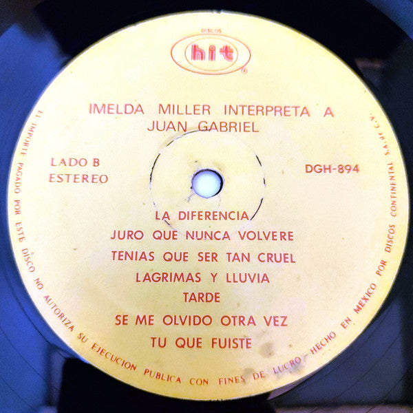 Imelda Miller : Interpreta A Juan Gabriel (LP, Album)