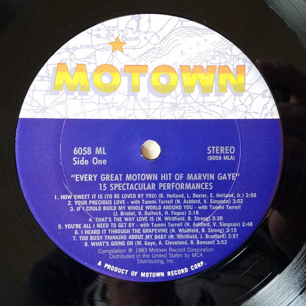 Marvin Gaye : Every Great Motown Hit Of Marvin Gaye (LP, Comp, Club, CRC)