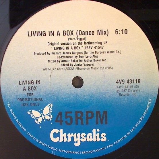 Living In A Box : Living In A Box (12", Promo)