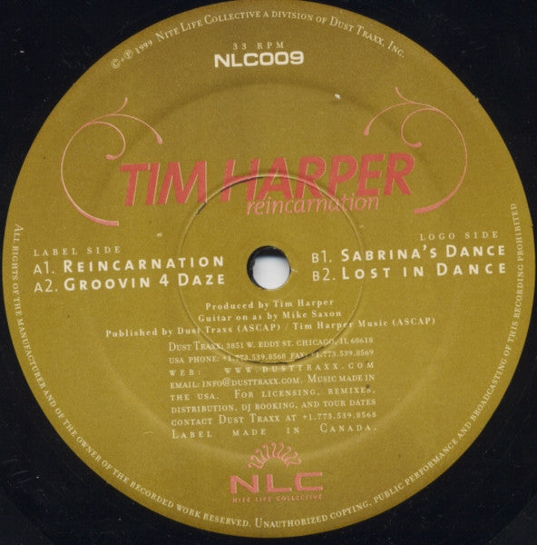 Tim Harper : Reincarnation (12")