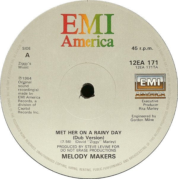 The Melody Makers : Met Her On A Rainy Day (12", Maxi)