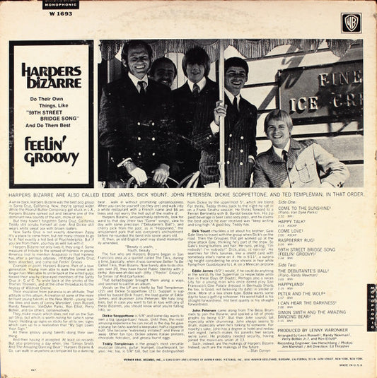 Harpers Bizarre - Feelin' Groovy vinyl record, LP (Very Good Plus (VG+)) | Lulo Records
