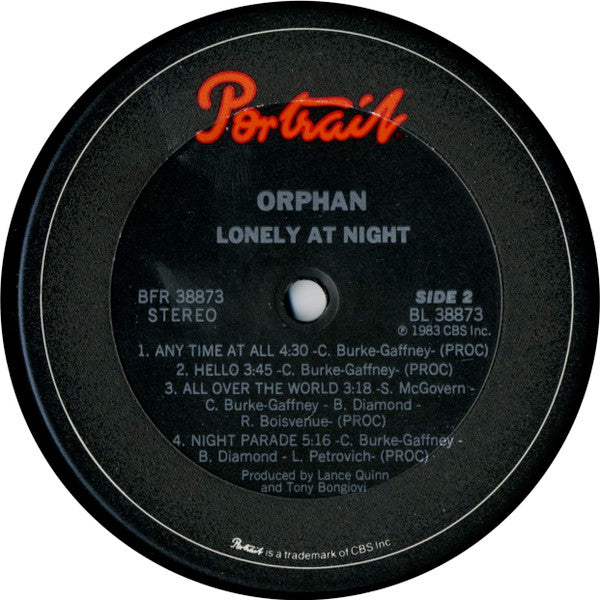 Orphan (2) : Lonely At Night (LP, Album)