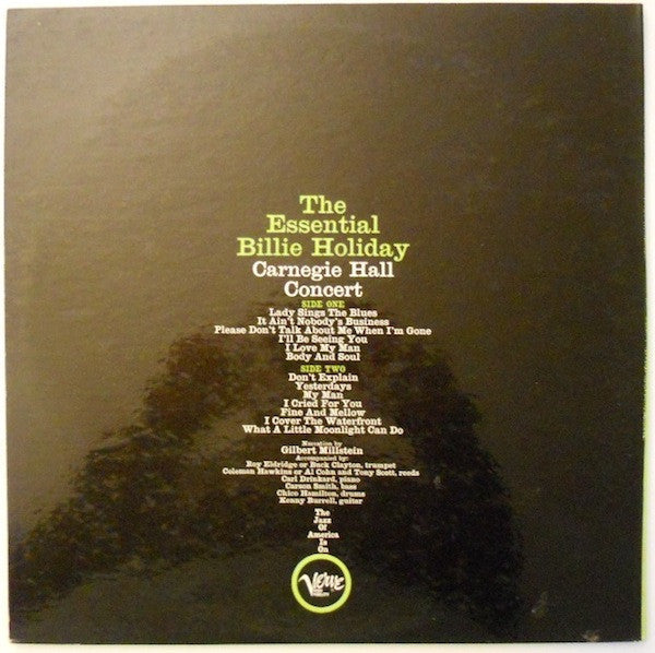 Billie Holiday : The Essential Billie Holiday (Carnegie Hall Concert Recorded Live) (LP, Mono, RM, Gat)