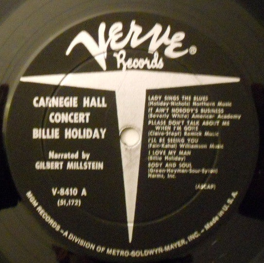 Billie Holiday : The Essential Billie Holiday (Carnegie Hall Concert Recorded Live) (LP, Mono, RM, Gat)