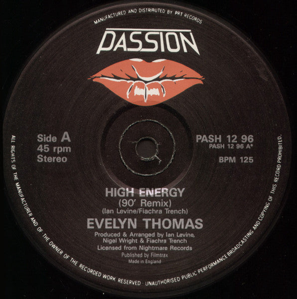 Evelyn Thomas : High Energy '90 Remix (12")