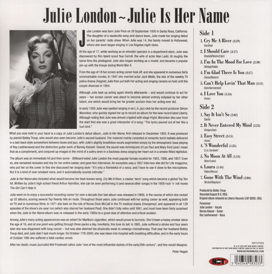 Julie London : Julie Is Her Name (LP, Album, RE, 180)