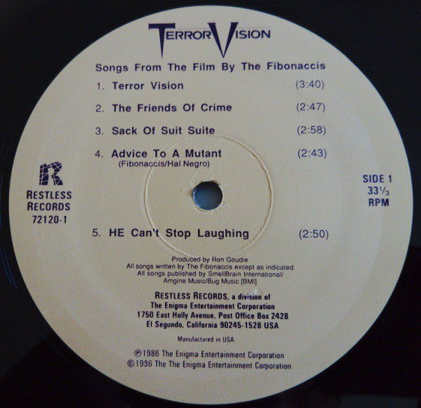 Richard Band, Fibonaccis* : Terror Vision (Original Motion Picture Soundtrack) (LP)