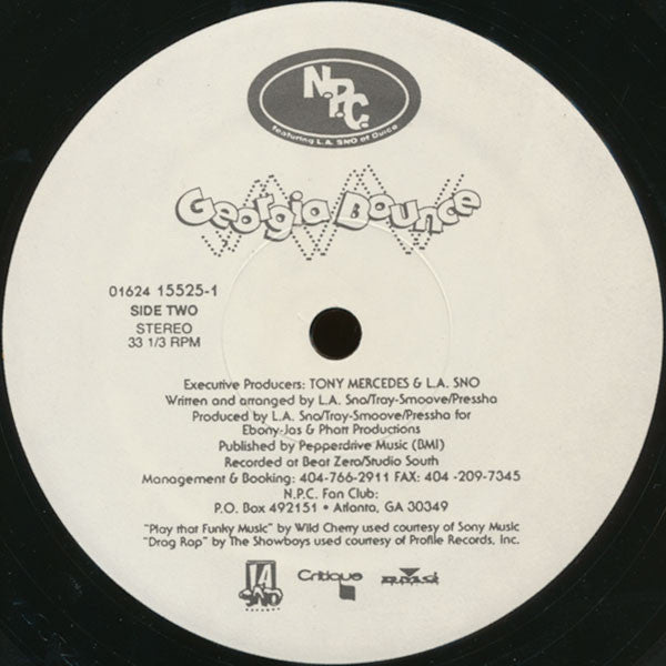 N.P.C. Featuring L.A. Sno : Georgia Bounce (12")