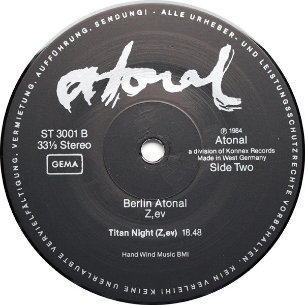 Psychic TV / Z'EV : Berlin Atonal Vol. 1 (LP)