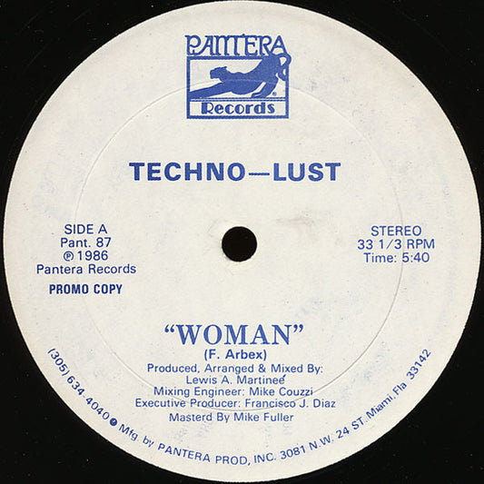 Techno Lust : Woman (12", Promo)