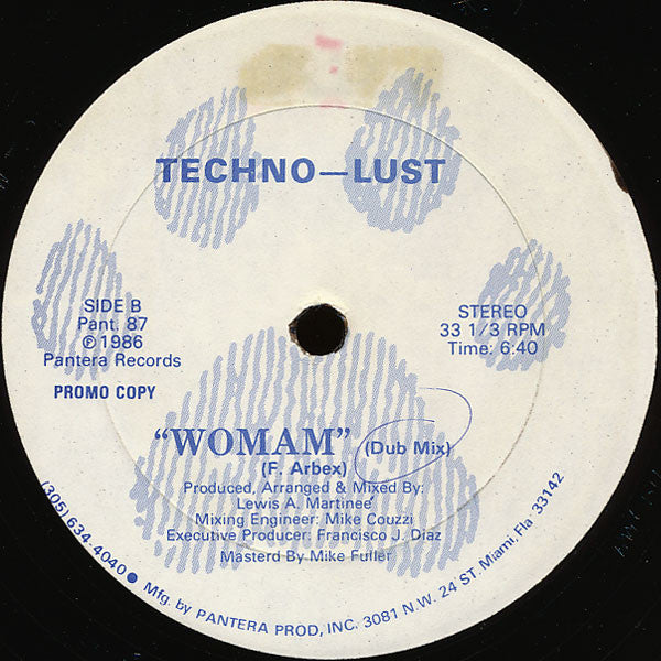 Techno Lust : Woman (12", Promo)