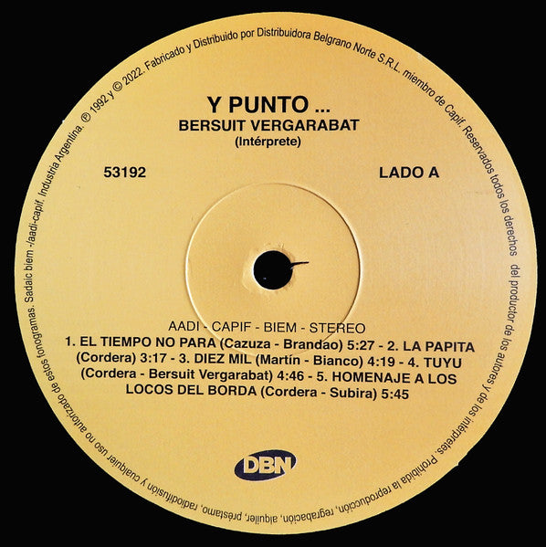 Bersuit Vergarabat : Y Punto... (LP, Album, RE)