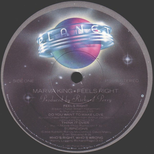 Marva King : Feels Right (LP, Album)