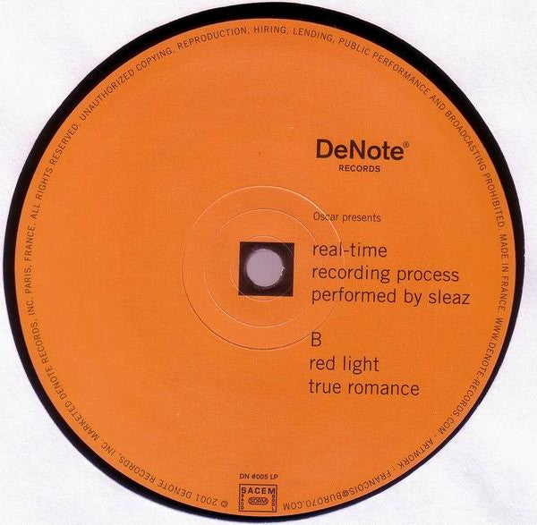 Sleaz : Real-Time Recording Process (12")