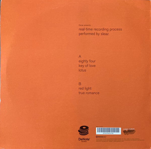 Sleaz : Real-Time Recording Process (12")
