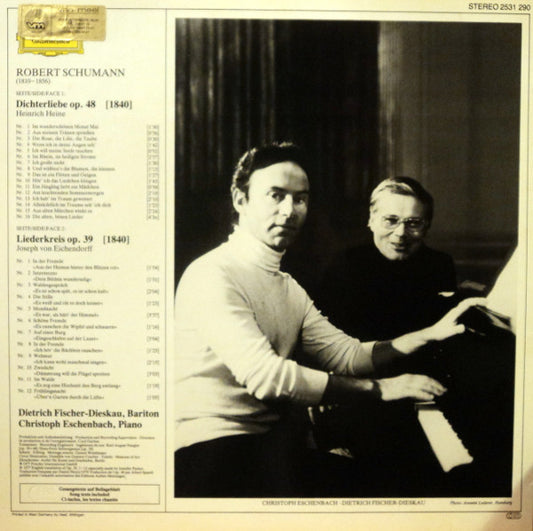 Robert Schumann - Dietrich Fischer-Dieskau • Christoph Eschenbach - Dichterliebe Op. 48 • Liederkreis Op. 39 vinyl record, LP (Near Mint (NM or M-)) | Lulo Records