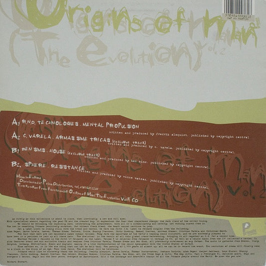 Various - Origins Of Man Vol. 2 (The Evolution) E.P. vinyl record, 12" (Very Good Plus (VG+)) | Lulo Records