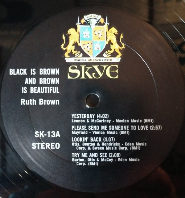 Ruth Brown : Black Is Brown And Brown Is Beautiful (LP, Album, Gat)