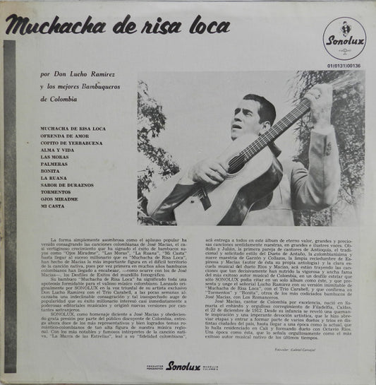 Don Lucho Ramírez* - Muchacha De Risa Loca Y Otros Éxitos De José Macías vinyl record, LP (Near Mint (NM or M-)) | Lulo Records