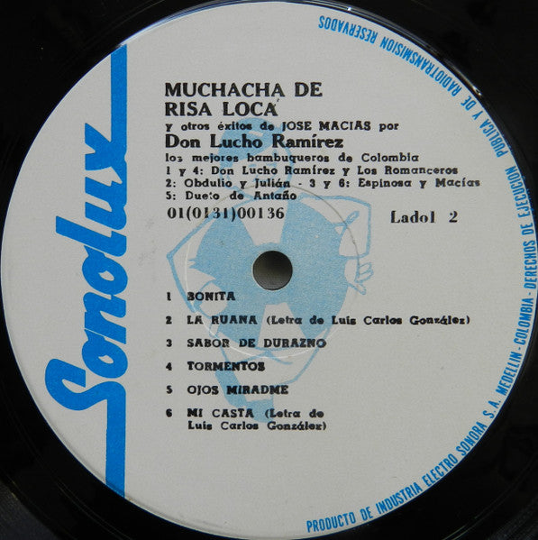 Don Lucho Ramírez* : Muchacha De Risa Loca Y Otros Éxitos De José Macías (LP, Album, Mono)