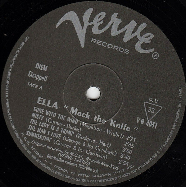 Ella Fitzgerald : Mack The Knife (LP, Mono)