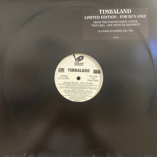 Timbaland : Limited Edition - For DJ's Only (12", Ltd, Promo)