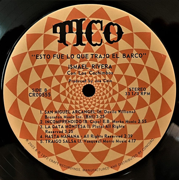 Ismael Rivera Y Sus Cachimbos : Esto Fue Lo Que Trajo El Barco (LP, Album, RE, 180)