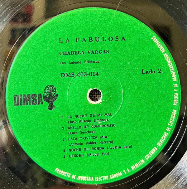Chabela Vargas* Con Antonio Bribiesca : La Fabulosa (LP, Comp, Mono)